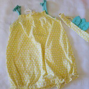Gymboree California Dreamers 6-12 month Romper Headband NWT set. Mixed Bin Z30